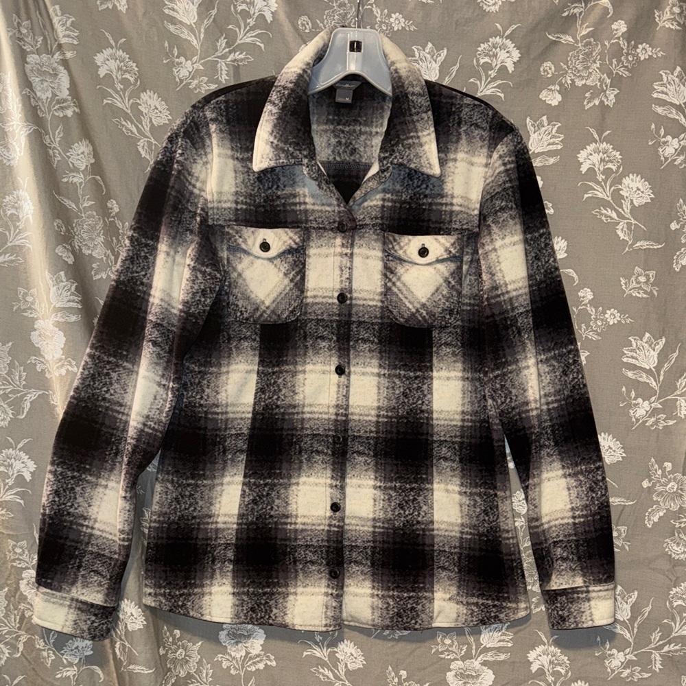 Eddie Bauer Fleece Flannel Button Up Shirt